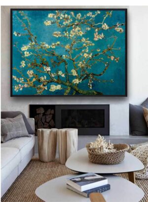 “Blossoming Almond Tree By Van Gogh Framed Wall Art Painting”