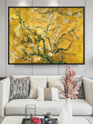 “Yellow & White Mandorlo In Fiore (Gold Variation) By Van Gogh”