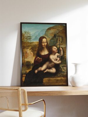 “Brown & Green The Madonna of the YarnWinder Painting Wall Art”