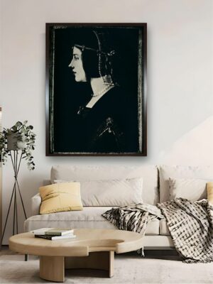 “Black Portrait Of Young Princess Canvas Wall Painting”