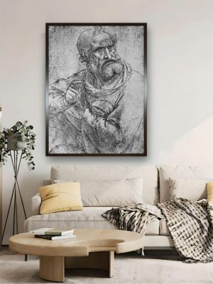 “White & Black Half-Length Apostle Canvas Wall Art”