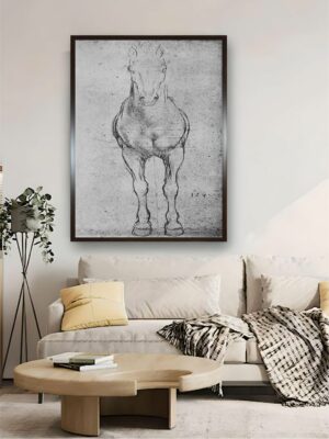 “A Horse Seen From The Front’ Painting Wall Art”