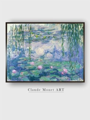 “Blue  Green Floral Canvas Painting Wall Art”