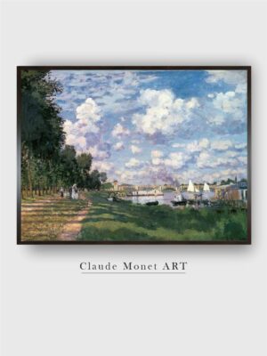 “Green  Blue Marina at Argenteuil Printed Canvas Painting Wall Art”