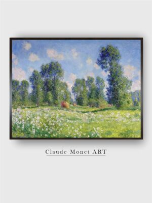 “Green  Blue Effect of Spring Painting Canvas Wall Art”