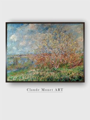 “Green  Blue Wooden Wall Painting”