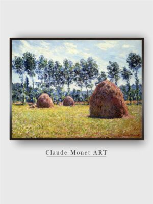 “Blue & Green Haystacks At Giverny Wall Art”